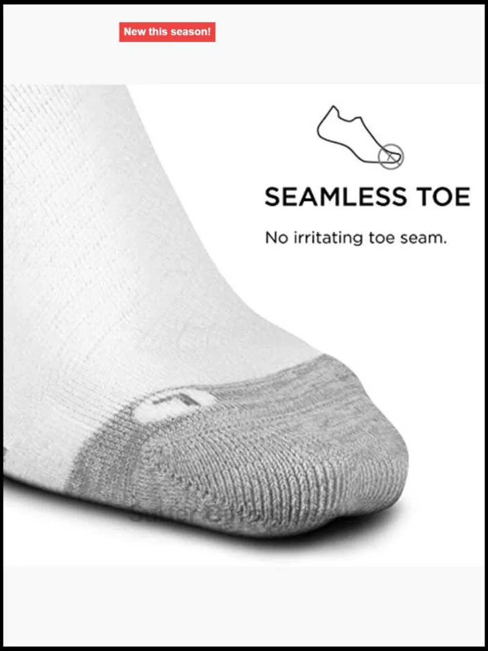 Targeted Compression Sock for Plantar Fasciitis - Light Cushion No Show Tab